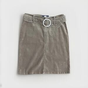 Vintage Skirt Womens Size M/9 Straight Knee Length Corduroy Y2K 90s Waist 31"